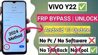 ViVO Y22 FRP BYPASS ANDROID 13 Without Pc [100% Success] No TalkBack - No Activity Launcher