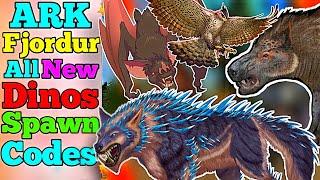 ARK Fjordur All New Dinos Spawn Commands Fenrir, Desmodus, Fjordhawk, Andrewsarchus