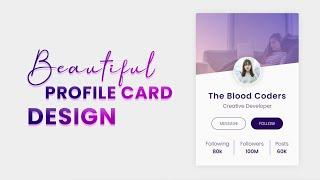 Beautiful Profile Card | HTML & CSS Tutorial