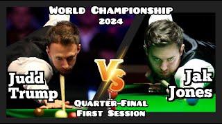 Judd Trump vs Jak Jones - World Championship Snooker 2024 - Quarter-Final - First Session Live