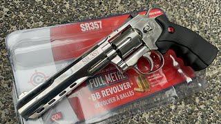 Crosman Airgun SR 357 Revolver Full Metal quick review and testing