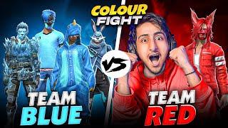 Blue Vs Red Colour Fight In 1 Vs 4Who Well Win [A_s Gaming] - Free Fire Max