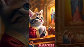 Jesus God and cute cat #devil #cat #love