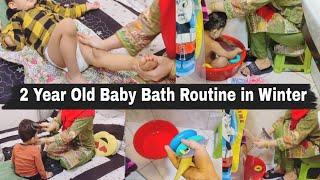 How To Give A Bath To Your Baby in Winters / My 2 Year Old Son's Shower Routine