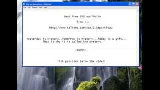 SEND FREE SMS WORLDWIDE ONLINE   100% WORKING (The link is below the video)