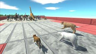 Escape from Tiger, Smilodon and Polar Bear - Animal Revolt Battle Simulator