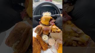 Huge burger feast!!  #asmr #food #mukbang