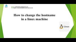 How to change the hostname in a linux machine