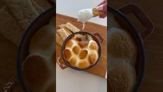 *ASMR* SMORES DIP! #asmr #satisfying #dessert #smoresdip #recipe #kitchen #dessertideas