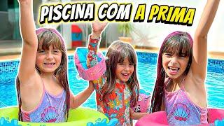 Diversão na piscina com nossa prima Maria Alice | Jéssica Godar e Laurinha e Helena e Gabriel