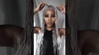 HOW TO: Wet Hair Look In 3 Easy Steps #wetlook #wethairtutorial #greyhair #silverhair #hairtutorial