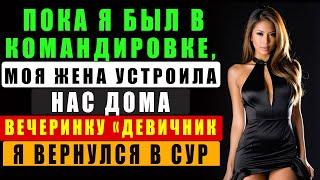 Пока я был в командировке, моя жена устроила у нас дома вечеринку «Девичник». Я вернулся в Сур