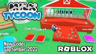 Roblox Milk Tycoon New Codes September 2022