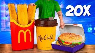 УВЕЛИЧИЛИ МЕНЮ McDonald’s В 20 РАЗ / ГИГАНТСКИЙ БИГ ТЕЙСТИ / ОГРОМНАЯ КАРТОШКА ДИПЫ / БОЛЬШОЙ КОФЕ