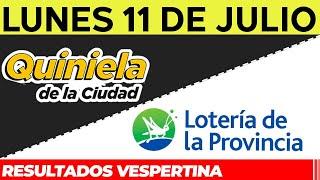 Resultados Quinielas Vespertinas de la Ciudad y Buenos Aires, Lunes 11 de Julio