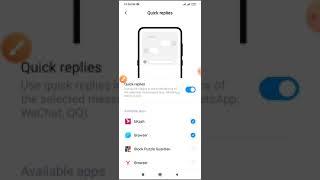 How to Yandex Browser  App Quick Replies setting on Xiaomi