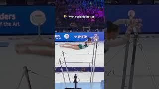 Maybe that skill isn't meant for men #gymnastics #comedy #unevenbars #fails