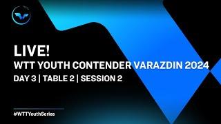 LIVE! | T2 | Day 3 | WTT Youth Contender Varazdin 2024 | Session 2