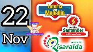 Resultado Loteria de MEDELLIN RISARALDA Y SANTANDER Viernes 22 De Noviembre del 2024