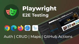 Learn Playwright Automation | E2E Test | Typescript |  Auth, Maps, CRUD, GitHub Actions