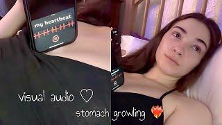 Tummy Sounds  Heartbeat ASMR (visual recording + in real time!)