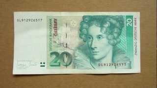 20 Deutsche Mark Banknote (Twenty Deutsche Mark / 1993), Obverse and Reverse