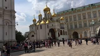 Москва Кремль Соборная площадь   Moscow Kremlin Cathedral Square  4К видео 4K video