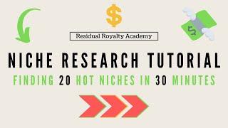 Niche Research 101: How To Find PROFITABLE Niches on KDP | Low Content Self-Publishing Tutorial 2020