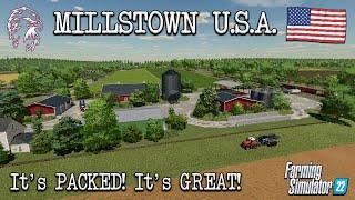 ‘NEW’ FANTASTIC (U.S.) MOD MAP “MILLSTOWN” TOUR! ON Farming Simulator 22 (Review) PS5.