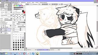 [Speedpaint] Cross!Sans x Cross!Chara.