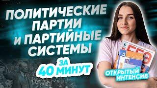 ПОЛИТИЧЕСКИЕ ПАРТИИ И ПАРТИЙНЫЕ СИСТЕМЫ  ЗА 40 МИНУТ | ЕГЭ ОБЩЕСТВОЗНАНИЕ 2021 PARTA|