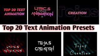 Top 20 Alight Motion Text Animation Presets |AlightMotion Preset Download Free  text presets