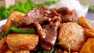 The Easiest Restaurant-Style Beef & Tofu Stir-Fry Recipe! 香炒牛肉豆腐 Chinese Sliced Chuck Tender