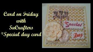 Mix media card-Special day card Start to finish