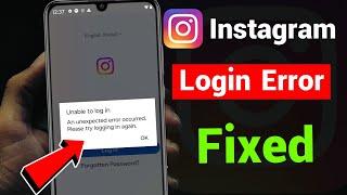 Instagram login problem today | unable to login an unexpected error occurred instagram