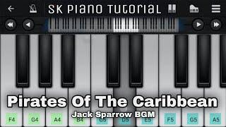 Piano Tutorial : "Pirates Of The Caribbean - Main Theme" : Jack Sparrow BGM | He's A Pirate