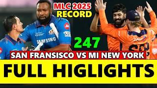 San Francisco Unicorns vs Mi New York MLC Match 14th Full Highlights 2025 | Major League 2025