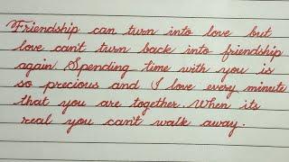 Cursive Writing Practice || Good Handwriting Tutorial || Love Quotation ||@Handwriting4