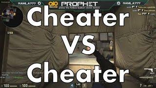 Cheaters vs Cheater (Full out spinbot) CS:GO Global Game