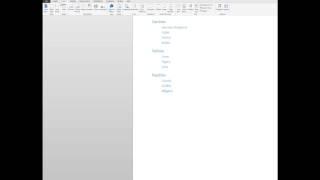 How to create a Table Of Contents in Word 2013, 2010 and 2007