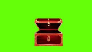 Treasure Chest On Green Screen | Free to Use | No Copyright