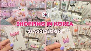 Shopping in korea  vlog, $1 cute korean accessories haul at Daiso  Korean convenience store food