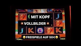 Book of Ra Freispiele mit Kopf + Vollbild auf 50€  Casino Spielothek Spielhalle Novoline Spielbank