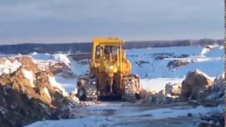 Работа 60 тонного монстра Komatsu D355