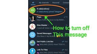 How can I stop telegram joined notification || How to turn off telegram joined notification