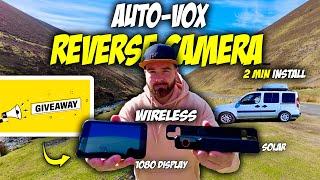 EASIEST Reverse Camera INSTALL (2 mins) Auto-Vox Solar WIRELESS Camera REVIEW: GIVEAWAY
