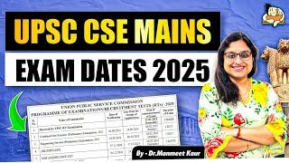 UPSC Mains 2025 Exam Date & Time-Table | UPSC Mains Admit Card 2025 Release Date | SleepyClasses IAS