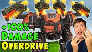 NEW 1 Shot Kill OVERDRIVE +100% Damage BEHEMOTH TREBUCHET War Robots WR