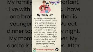 English Story | My Family Life | Learn English Through Story