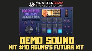 FREE EDM KIT VST from #MonsterDrumVST Kit #10 Agung's Futura Kit | www.MonsterDAW.com